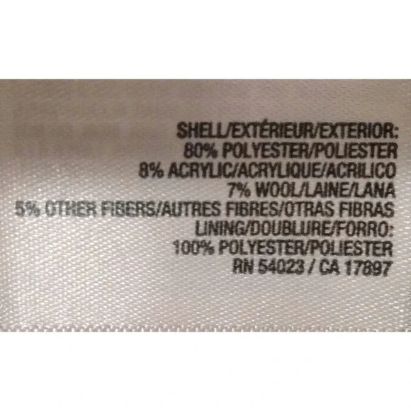 Old Navy Black Tweed Jacket Coat Womens Small Petite Ruffle Collar Heritage - Picture 4 of 12